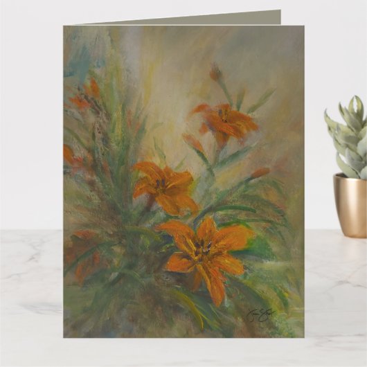 Day "Tiger" Lilies 8.5 x 11" Karte (Kleine Pflanze)