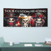 Day Tot Skelett Cocktail Halloween spooky DIY Banner (Messe)