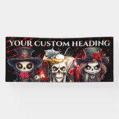 Day Tot Skelett Cocktail Halloween spooky DIY Banner (Horizontal)