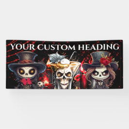 Day Tot Skelett Cocktail Halloween spooky DIY Banner