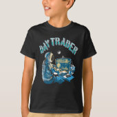 Day Trader Astronaut im Weltraum T-Shirt (Vorderseite)