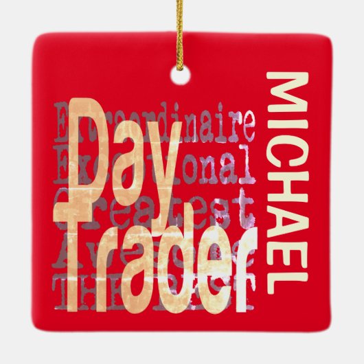 Day Trader Extraordinaire CUSTOM Keramikornament (Rückseite)