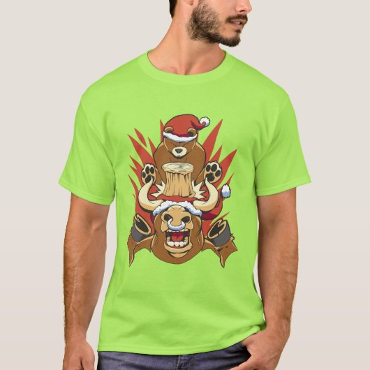Day Trader Weihnachtsgeschenk T-Shirt (Vorderseite)