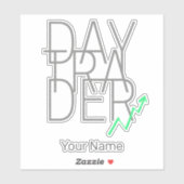 Day Trading und Kryptowährungen Börse Aufkleber (Blatt)