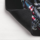 Day Usa Patriot Barted Skull! Juli 2024 Mousepad (Ecke)