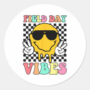 Day Vibes Summer Teacher Kinder Letzten Tag der Sc Runder Aufkleber