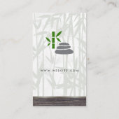 Day Wellness-Center Bamboo Holzschnitt mit Logo Visitenkarte (Rückseite)