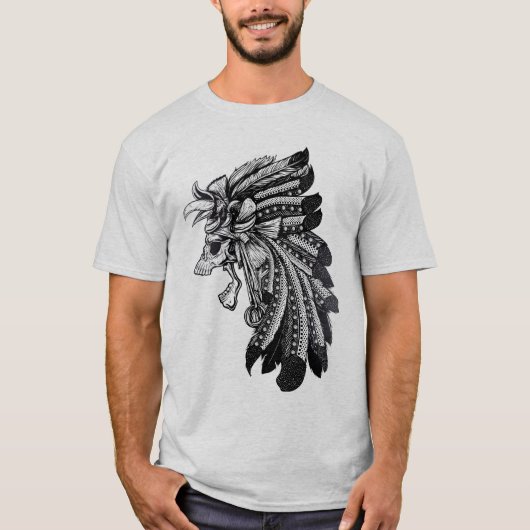 Dayak Chief Skull T-Shirt (Vorderseite)