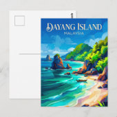 Dayang Insel Malaysia Postkarte (Vorne/Hinten)
