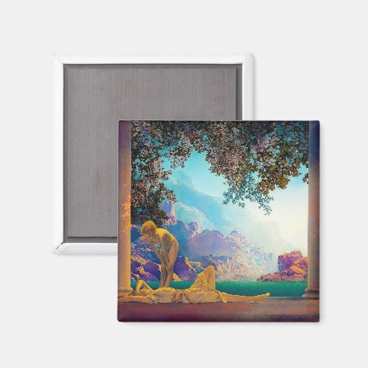 Daybreak, 1922 von Maxfield Parrish Magnet (Vorderseite/Rückseite)