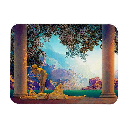 Daybreak, 1922 von Maxfield Parrish Magnet (Horizontal)