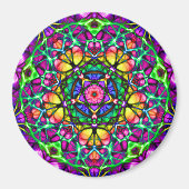 Daybreak Delight Kaleidoscope Mandala Magnet (Vorne)
