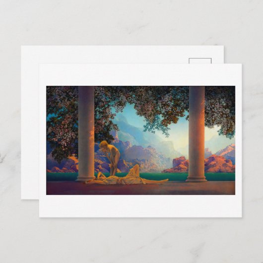 DAYBREAK Maxfield Parrish 1922 ... 2022 Postkarte (Vorne/Hinten)