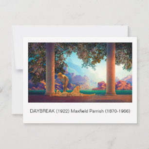 DAYBREAK Maxfield Parrish 1922 ... 2025 Postkarte