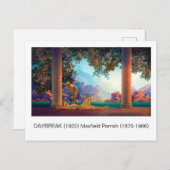 DAYBREAK Maxfield Parrish 1922 ... 2025 Postkarte (Vorne/Hinten)