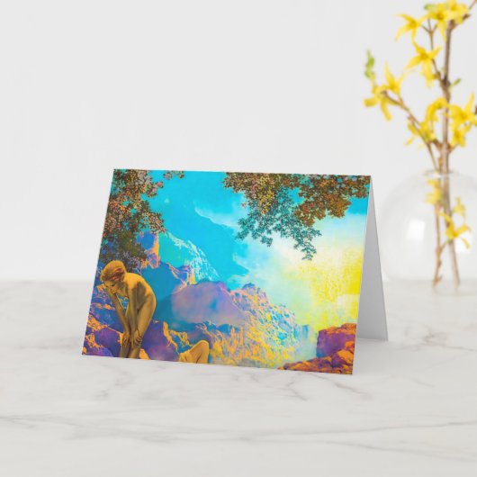 Daybreak Maxfield Parrish Karte (Gelbe Blume)