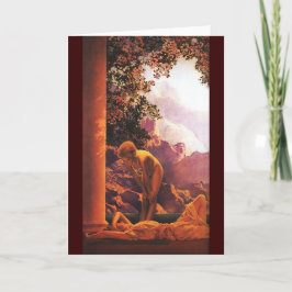 Daybreak, Maxfield Parrish Karte