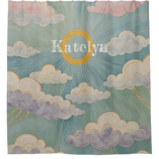 Daybreak's Embrace Personalisiert Duschvorhang (Vorderseite)