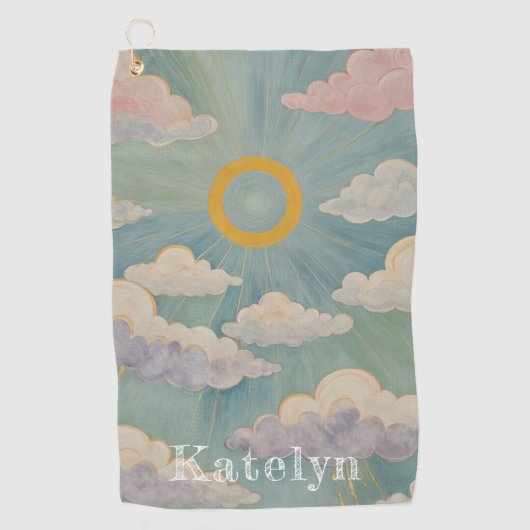 Daybreak's Embrace Personalisiert Golfhandtuch (Vorderseite)