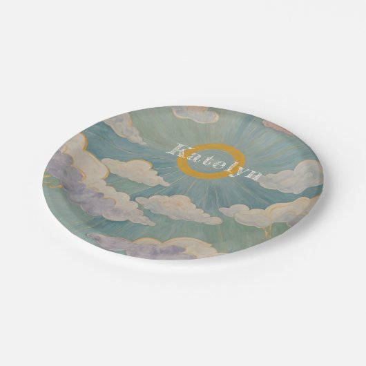 Daybreak's Embrace Personalisiert Pappteller (Schrägansicht)