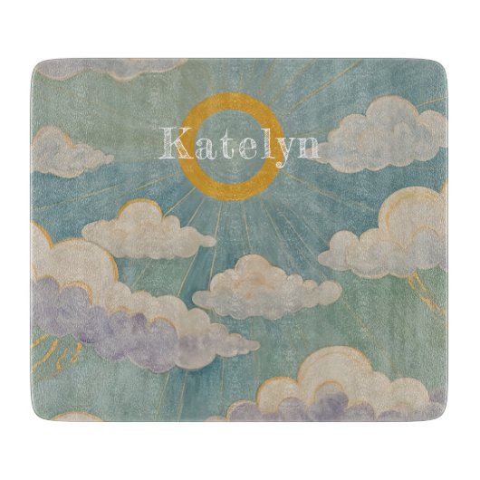 Daybreak's Embrace Personalisiert Schneidebrett (Vorderseite)