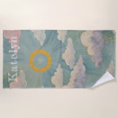 Daybreak's Embrace Personalisiert Strandtuch (Vorderseite)