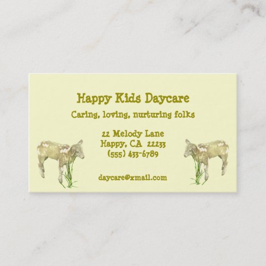 Daycare Business Card Visitenkarte (Vorderseite)