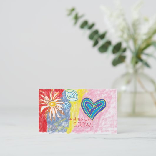 Daycare Business Cards Visitenkarte (Stehend Vorderseite)