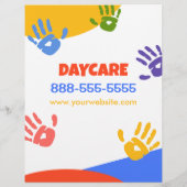 Daycare Childcare Kids Tear-Offs Flyer Template (Hinten)