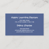 Daycare Children Nature - Blue Visitenkarte (Rückseite)