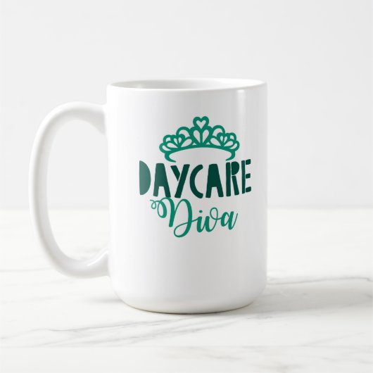 Daycare Diva Son Daughter Preschool Tiara Funny Kaffeetasse (Links)