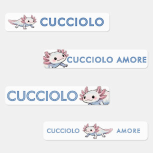 DAYCARE Etiketten Pack CUTE AXOLOTL WASSERMONSTER