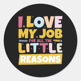 Daycare Lehrer Daycare Provider Runder Aufkleber