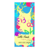 Daycare Promoter Flyer - Farbige Handdrucke Werbekarte (Vorne)