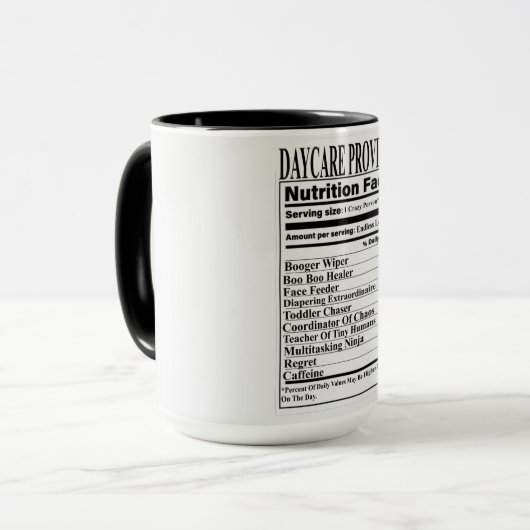 Daycare Provider Fakten Tasse (Vorderseite Links)
