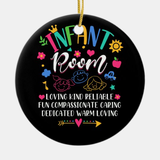 Daycare Provider Love Kind Reliable Säugling Room Keramik Ornament (Vorne)