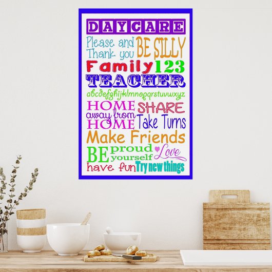 Daycare Subway Art Poster (Küche)