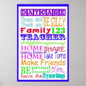 Daycare Subway Art Poster (Vorne)