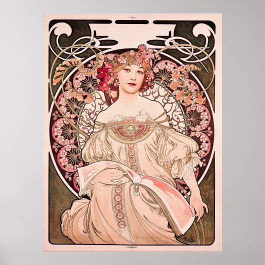 Daydream by Alphonse Mucha Poster (Vorne)