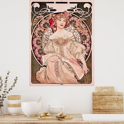 Daydream by Alphonse Mucha Poster (Küche)