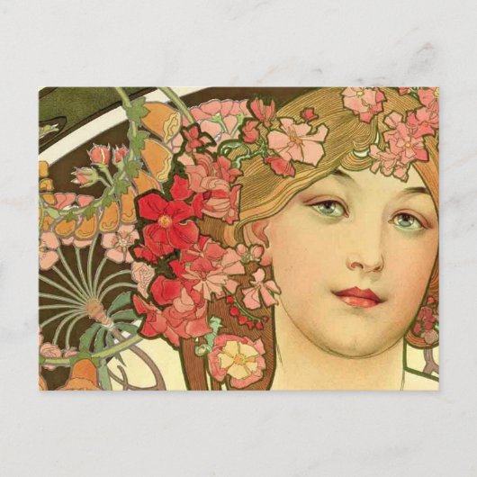 Daydream by Alphonse Mucha Postkarte (Vorderseite)