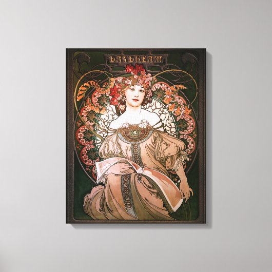 Daydream c1896 by Alphonse Mucha Leinwanddruck (Vorderseite)