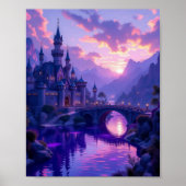 Daydream Fantasy Castle mit Drawbridge Poster (Vorne)