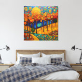 Daydream Forest Leinwanddruck (Insitu (Schlafzimmer))