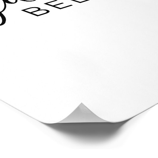 Daydream Glauver Calligraphy Print Poster (Ecke)