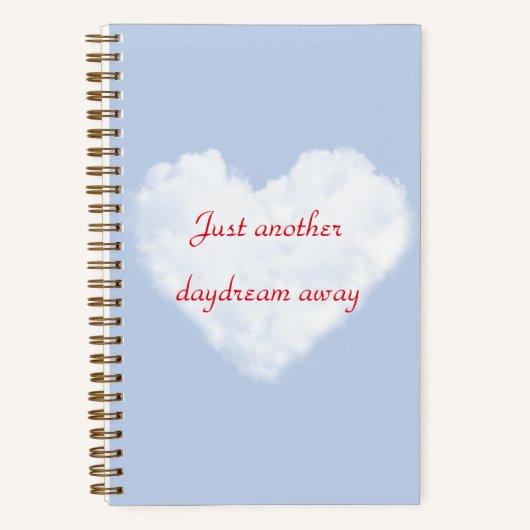 Daydream Journal in Blue mit Wolken Notizblock (Vorderseite)