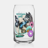 Daydream Mode - Wolf Butterfly Donuts Boot Dosenglas (Rückseite)