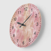 Daydream Pink Große Wanduhr (Winkel)