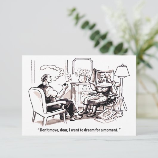 Daydreamer, Ehemann und Ehefrau, Funny Save The Date (Stehend Vorderseite)