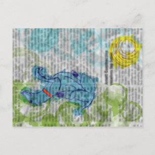 Daydreaming Dog Postkarte